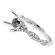 Semi Mount Twist Style Engagement Ring with Diamonds in 18k White Gold
