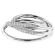 Abstract Crossover Style Ring with Pav?? Set Diamonds in 18k White Gold