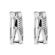 Crossover Style Huggie Earrings with Diamonds in 18k White Gold