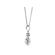Solitaire Style Pendant with Halo of Diamonds in 18k White Gold