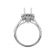 Semi Mount Square Halo Engagement Ring with Diamonds in 18k White Gold