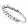 Single Row Wedding / Anniversary Band with Scallop Design Between Diamonds in 18k White Gold