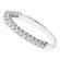 Single Row Wedding / Anniversary Band with Openwork Design and Diamonds in 18k White Gold