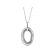 Oval Pendant with an Interlocking Design of Diamonds and 18k White Gold