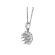 Semi Mount Solitaire Style Pendant with Halo of Diamonds in 18k White Gold