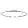 Beaded Bangle with Spaced Bars of Diamonds in 18k White Gold