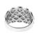 Openwork Cocktail Ring with a Pattern of Diamonds and Milgrain in 18k White Gold