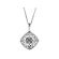 Diamond Shaped Pendant with Intricate Design of Diamonds and Filigree in 18k White Gold