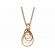 Diamond Drop Shaped Pendant with Interlocking Design in 18k White, Yellow, and Rose Gold