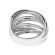 Modern Cocktail Ring with Overlapping Design of Pav?? Set Diamonds in 18k White Gold
