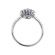 Oval Sapphire Ring with Halo of Diamonds in 18k White Gold