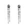 Two Row Vertical Dangling Earrings with Preset and Bezel Set Diamonds in 18k White Gold