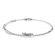 Beaded Bangle with Bar Design of Diamonds in 14kt White Gold