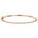 Diamond Bar Bracelet / Bangle - 14k Rose Gold Jewelry - Beaded Design