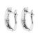 Double Row Diamond Earrings - Beaded Design in 14k White Gold