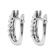 Huggie Earrings - Diamond Double Row in 14k White Gold