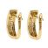 14k Yellow Gold Earrings / Diamond Huggies - Cluster Design
