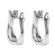 Crossover Diamond Earrings / Huggies in 14k White Gold