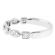 Diamond Milgrain Wedding Band / Stackable Ring in 18k White Gold - Marquise and Square Design