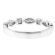 Diamond Milgrain Wedding Band / Stackable Ring in 18k White Gold - Marquise and Square Design