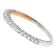 Two Tone Diamond Wedding Band - 18k White & Rose Gold Ring