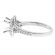 Square Double Halo Diamond Engagement Ring - 18k White Gold - Semi-Mount