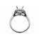 Square Double Halo Diamond Engagement Ring - 18k White Gold - Semi-Mount