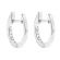 Small Diamond Hoop Earrings - 18k White Gold