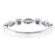 Sapphire & Diamond Band - 18k White Gold Milgrain Ring - Vintage Inspired