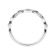 Sapphire & Diamond Band - 18k White Gold Milgrain Ring - Vintage Inspired