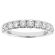 Single Row Wedding / Anniversary Band with Diamonds in 18k White Gold