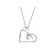Intertwined Hearts Pendant with Diamonds in 18k White Gold