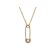 Safety Pin Pendant with Diamonds in 18k Yellow Gold