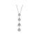 Vertical Drop Pendant with 4 Clusters of Diamonds in 18k White Gold