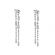 Two Row Vertical Dangling Earrings with Preset and Bezel Set Diamonds in 18k White Gold