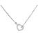 Interlocked Heart Necklace with Diamonds in 18k White Gold