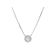 Solitaire Style Diamond Necklace with Halo in 18k White Gold