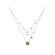 Double Layer Necklace with Burnish, Bezel, and Prong Set Diamonds in 14k Rose Gold