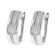 14k White Gold Earrings / Diamond Huggies - Cluster Design
