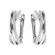 Crossover Diamond Earrings / Huggies in 14k White Gold