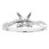 Twist Shank Diamond Engagement Ring in 18k White Gold - Semi Mount