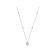 Diamond Drop Shape Cluster Necklace with Bezel Set Diamonds on Chain in 18kt White Gold