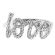 "Love" Ring with Diamonds in 18k White Gold