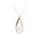 Two Tone Dangling Drop Pendant with Diamonds in 18k Yellow and White Gold