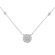 Round Cluster Necklace with Diamonds in 18k White Gold