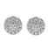 Round Stud Earrings with Side Profile Design of Channel Set Diamonds in 18k White Gold