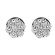 Round Cluster Earrings with Diamonds in 18k White Gold