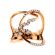Wide Twists and Turns Ladies Diamond Fashion Ring in 18kt Rose Gold