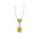 Fancy Yellow Heart and Pear Diamond with White Diamond Halo Necklace in 18kt White Gold