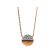 Circle Half Filled with Pave Set Diamonds Necklace in 18kt Rose Gold